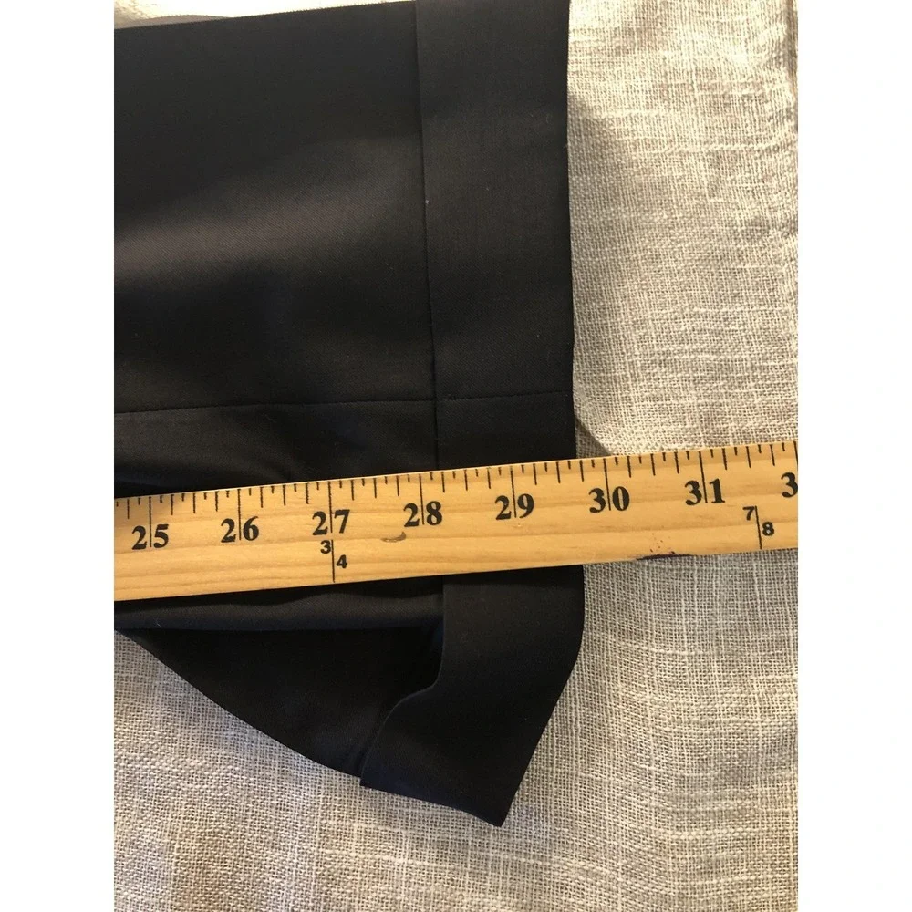 Jos. A. Bank Suit Pants Mens 37x30 Black Wool Classic Fit Pleated Cuffed Hem